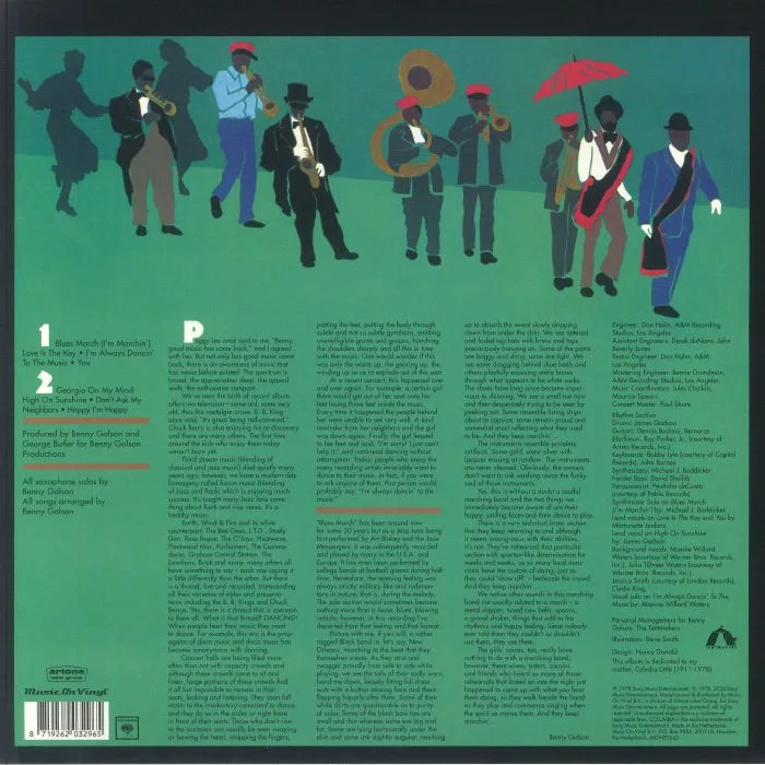 Обратная сторона обложки — Benny GOLSON — I'm Always Dancin' To The Music (reissue)