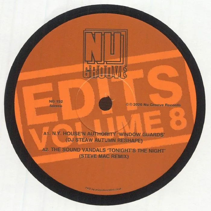 Front cover — NY HOUSE'N AUTHORITY / THE SOUND VANDALS / THE UTOPIA PROJECT — Nu Groove Edits Vol 8