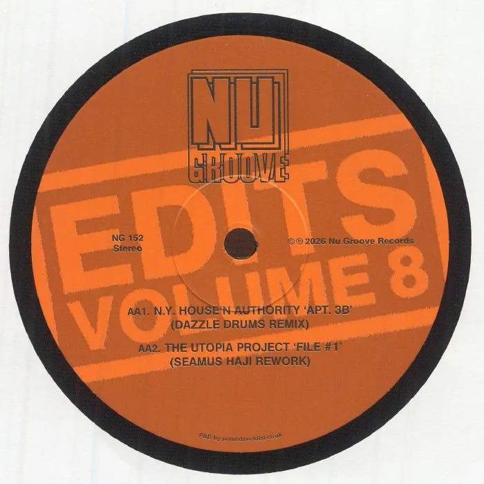 Back cover — NY HOUSE'N AUTHORITY / THE SOUND VANDALS / THE UTOPIA PROJECT — Nu Groove Edits Vol 8