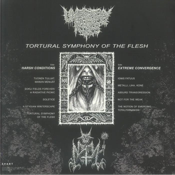Обратная сторона обложки — UNEARTHLY RITES — Tortural Symphony Of The Flesh