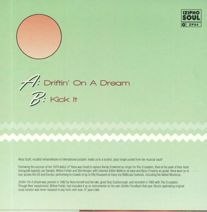 Back cover — Rena SCOTT — Driftin' On A Dream