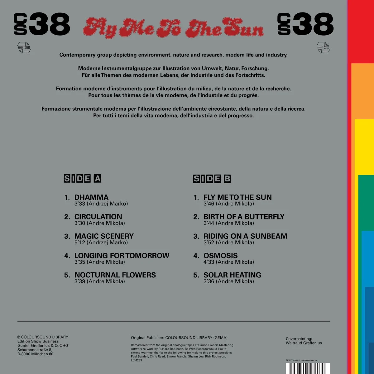 Back cover — Andrzej Marko/Andre Mikola — Fly Me To The Sun (Coloursound)