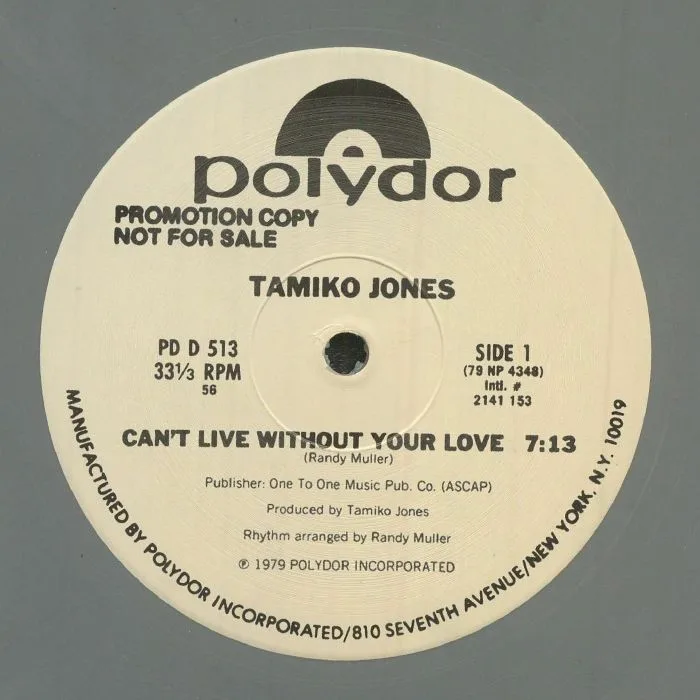 Front cover — Tamiko JONES — Can't Live Without Your Love (reissue)