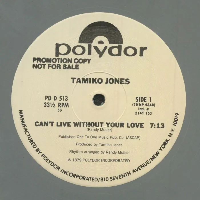 Back cover — Tamiko JONES — Can't Live Without Your Love (reissue)