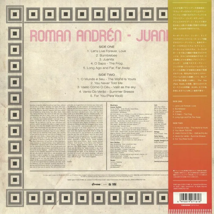 Обратная сторона обложки — Roman ANDREN — Juanita