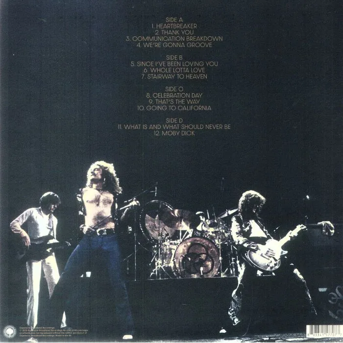 Back cover — LED ZEPPELIN — Live In Canada 1970-1971