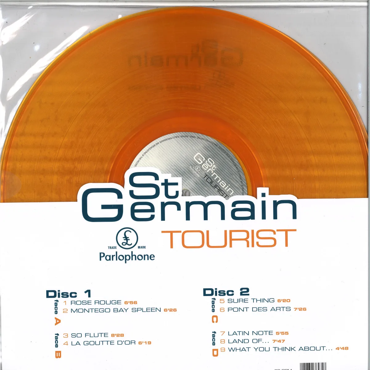 Лицевая сторона обложки — St Germain — Tourist LP 2x12"