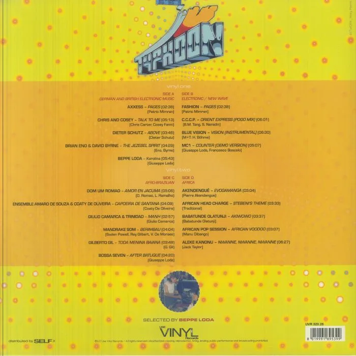 Back cover — Beppe LODA presents TYPHOON 3 — Non Stop Music