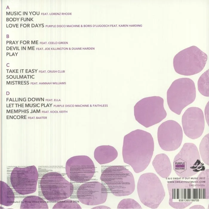 Обратная сторона обложки — PURPLE DISCO MACHINE — Soulmatic (Record Store Day RSD 2026)