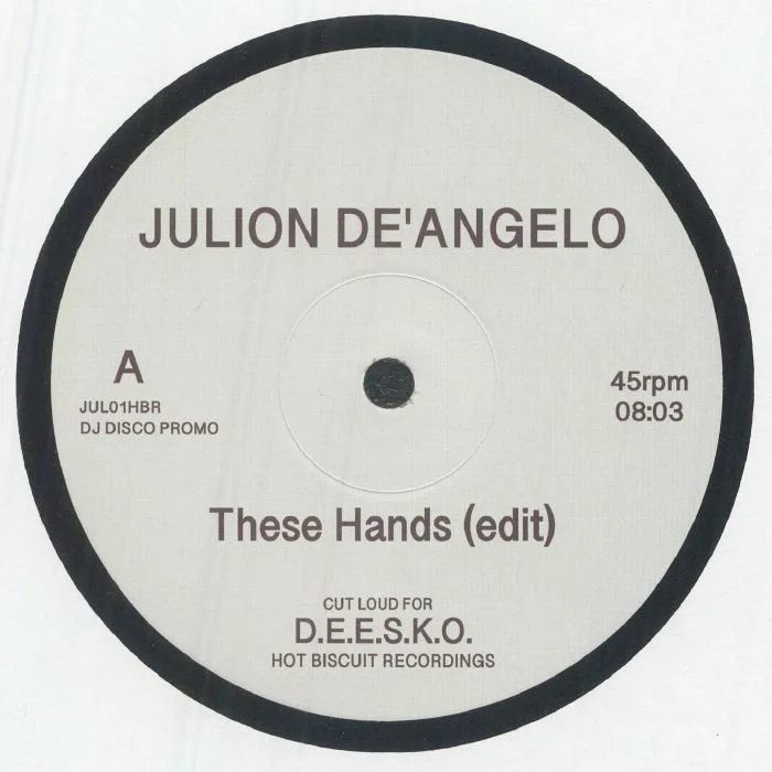 Лицевая сторона обложки — Julian DE'ANGELO — These Hands
