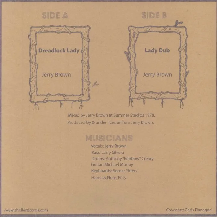 Back cover — Jerry BROWN — Dreadlock Lady