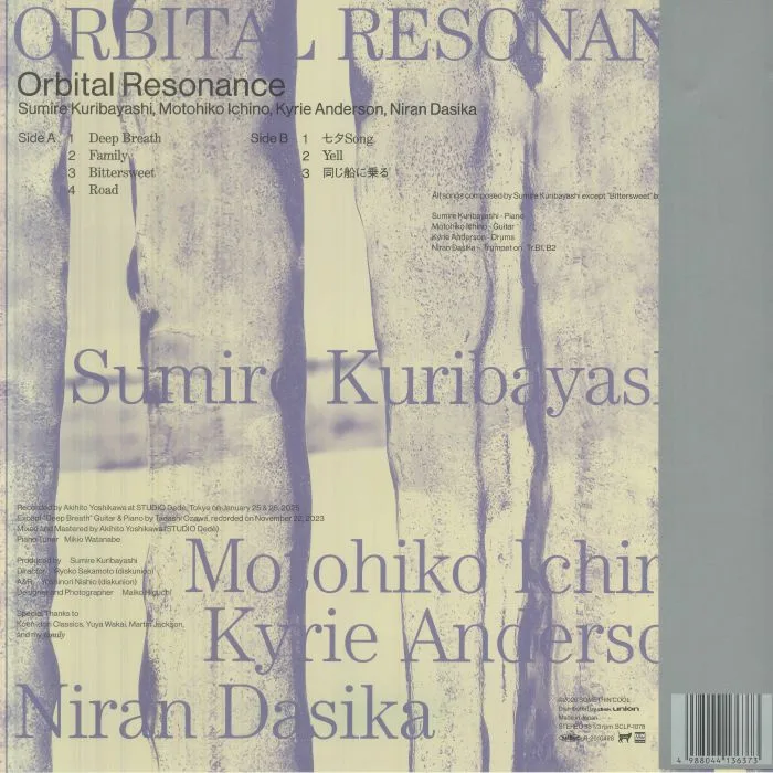 Обратная сторона обложки — Sumire KURIBAYASHI / MOTOHIKO ICHINO / KYRIE ANDERSON / NIRAN DASIKA — Orbital Resonance