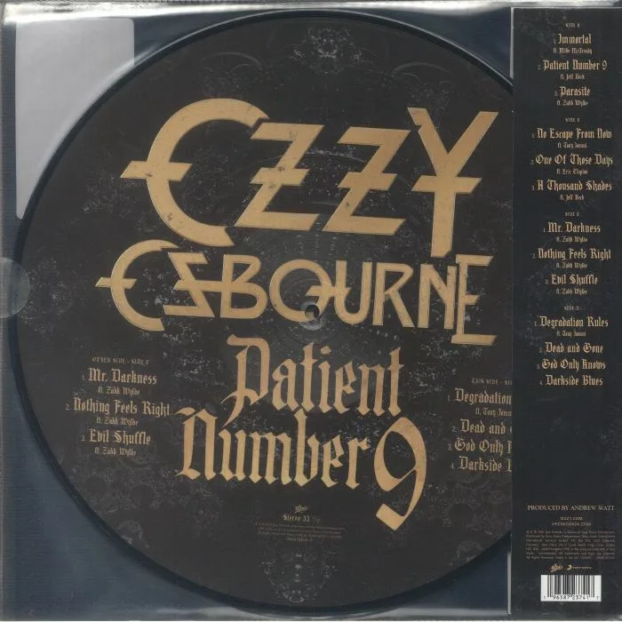 Back cover — Ozzy OSBOURNE — Patient Number 9