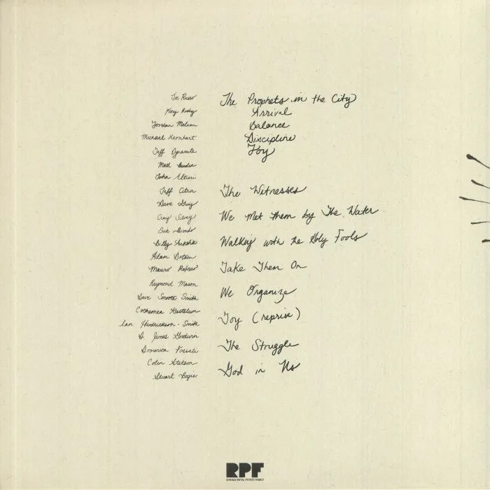 Back cover — The BOGIE BAND feat JOE RUSSO — The Prophets In The City