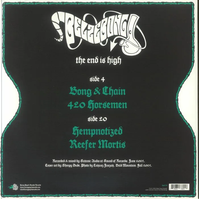 Back cover — BELZEBONG — The End Is High