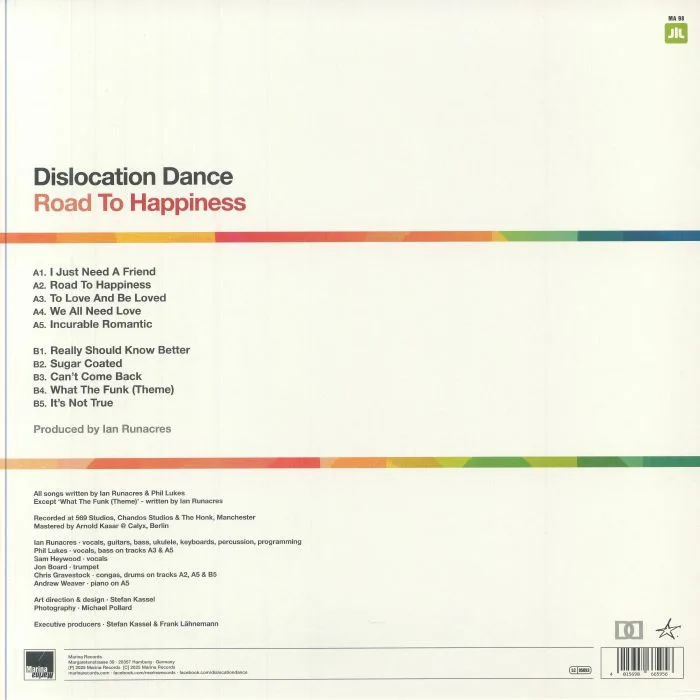 Back cover — DISLOCATION DANCE — Road To Happiness