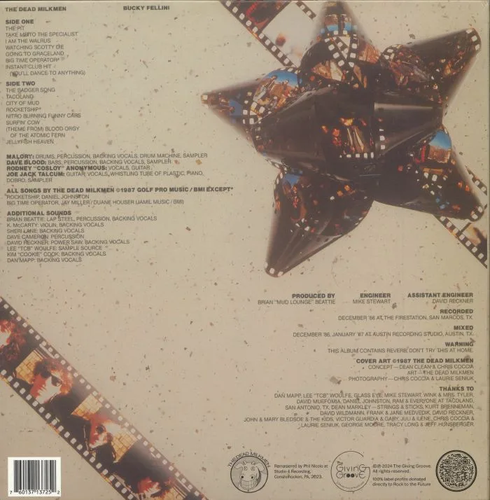 Back cover — The DEAD MILKMEN — Bucky Fellini (Record Store Day RSD 2024)