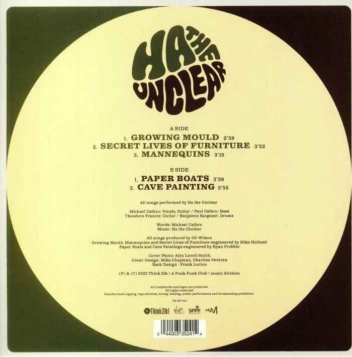 Обратная сторона обложки — HA THE UNCLEAR — Handprint Negatives (Record Store Day RSD 2023)