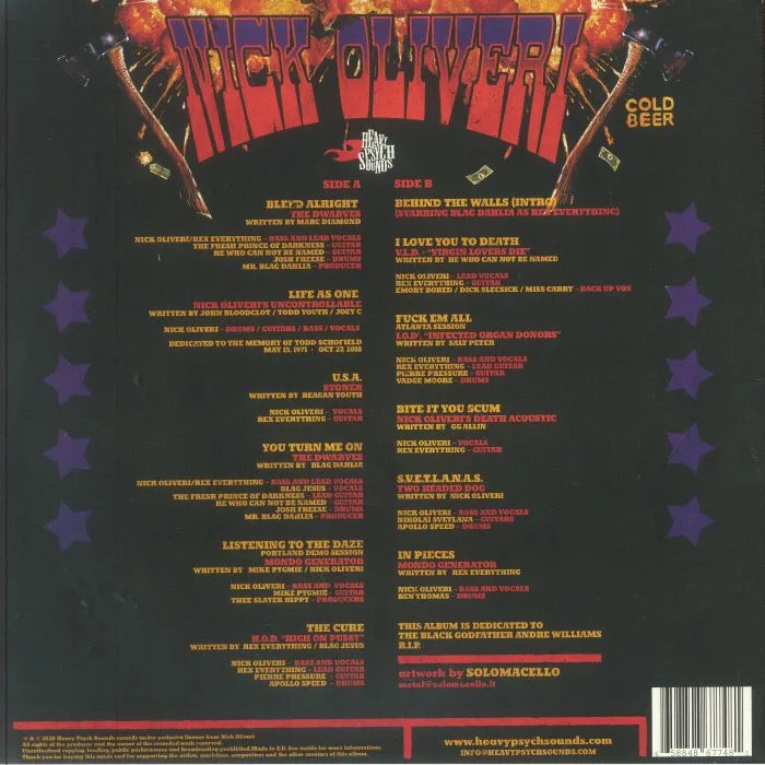 Back cover — Nick OLIVERI / VARIOUS — NO Hits At All Vol 666