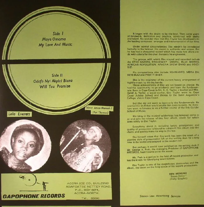 Back cover — Ebo TAYLOR — My Love & Music