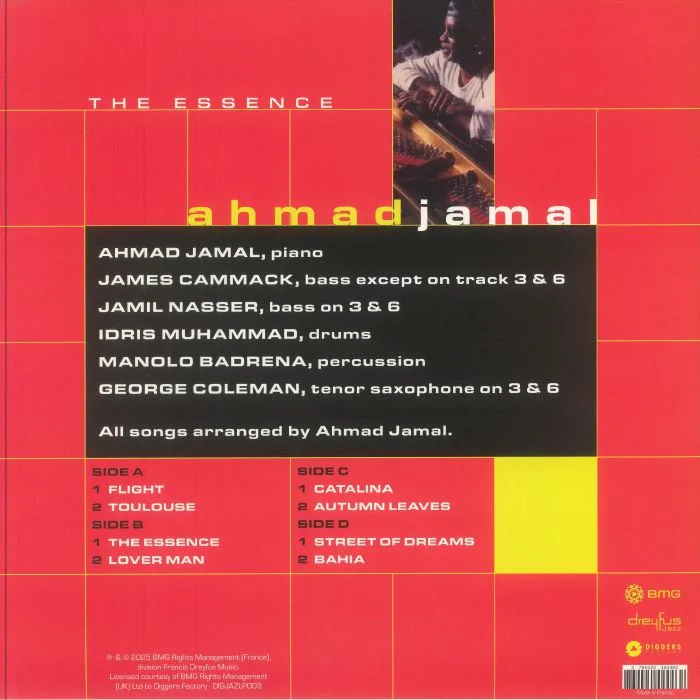 Back cover — Ahmad JAMAL — The Essence Part 1 (reissue)
