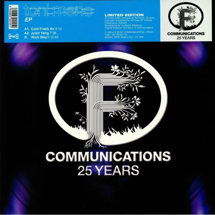 Front cover — TONI MONO — EP (25th Anniversary remastered)