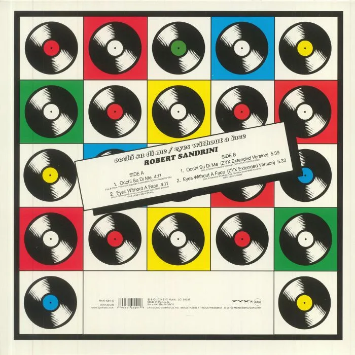 Back cover — Robert SANDRINI — Occhi Su Di Me