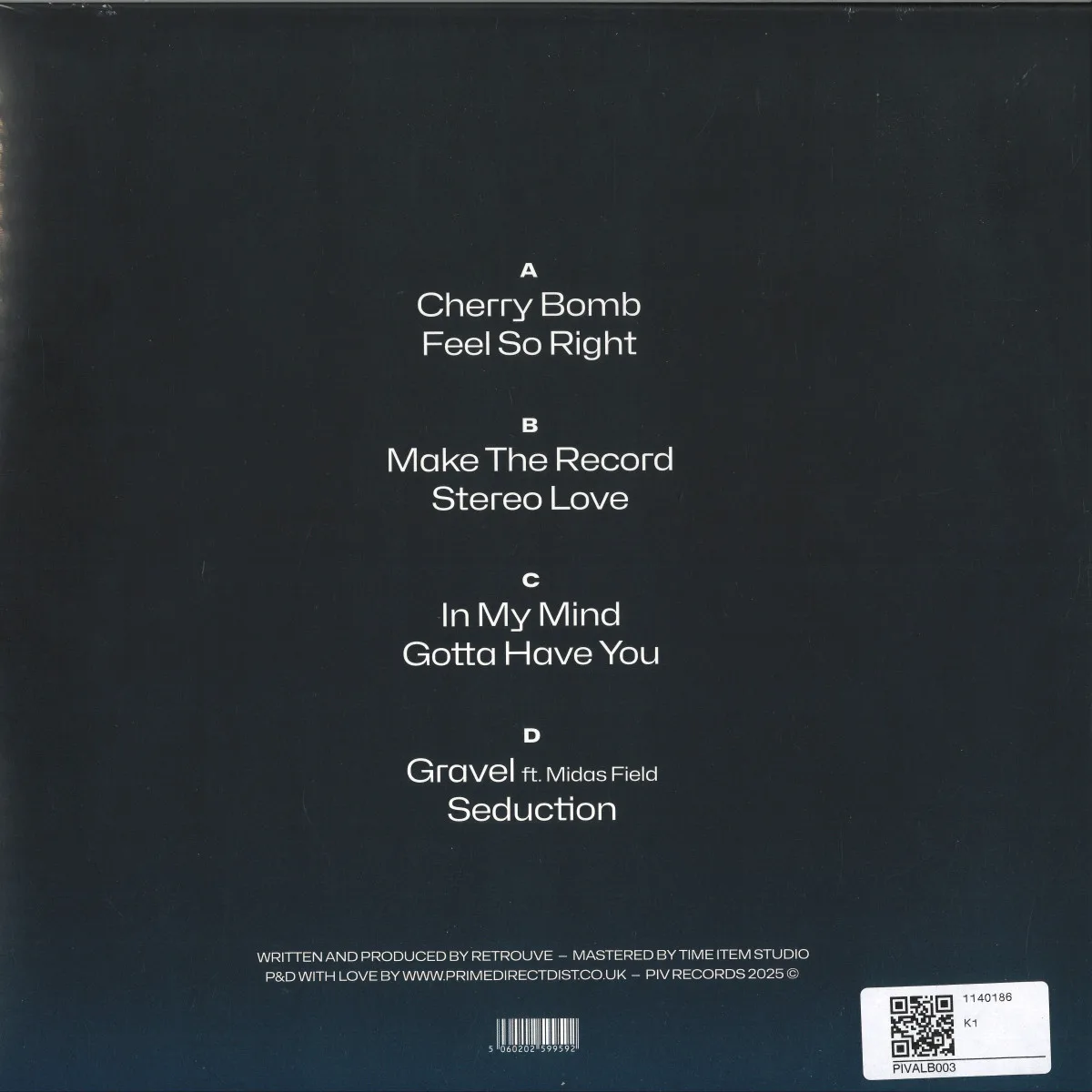 Обратная сторона обложки — Retrouve — Feel So Right LP 2x12"