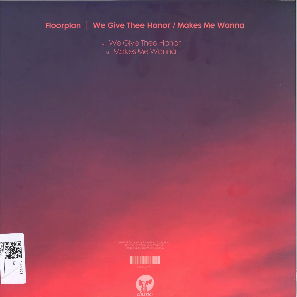 Back cover — Floorplan — We Give Thee Honor / Makes Me Wanna