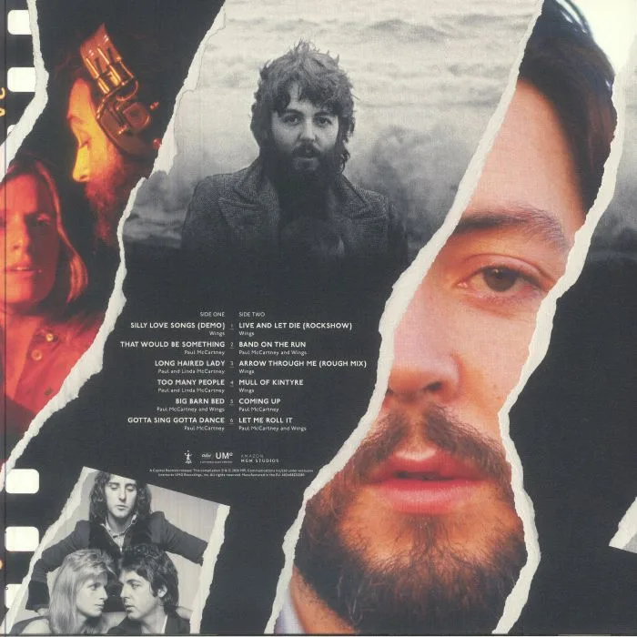 Back cover — Paul McCARTNEY / WINGS — Man On The Run (Soundtrack)