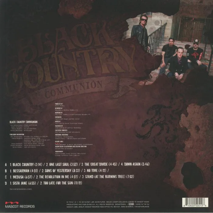 Back cover — BLACK COUNTRY COMMUNION — Black Country Communion (reissue)