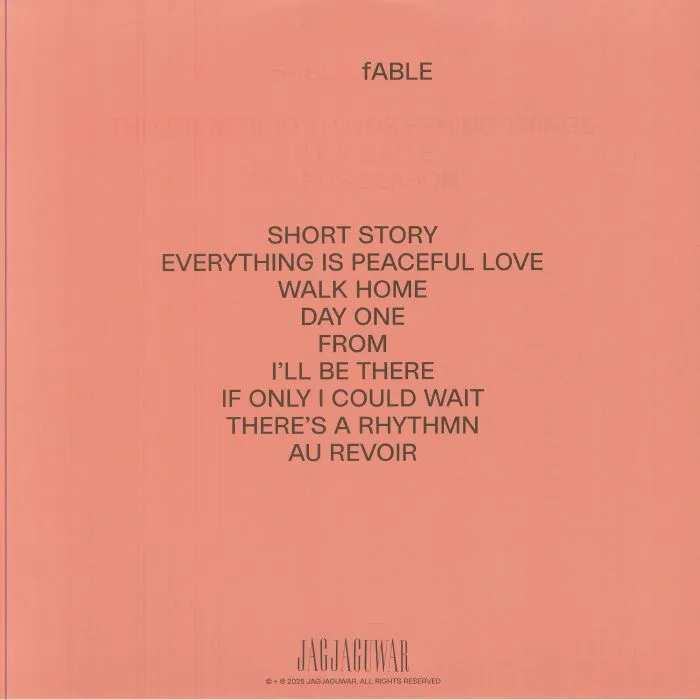 Back cover — BON IVER — Sable Fable