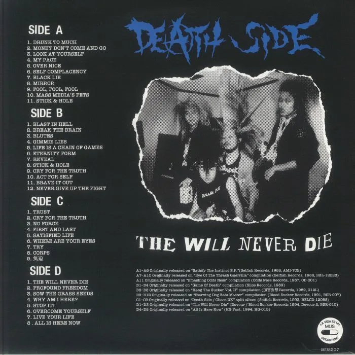 Обратная сторона обложки — DEATH SIDE — The Will Never Die