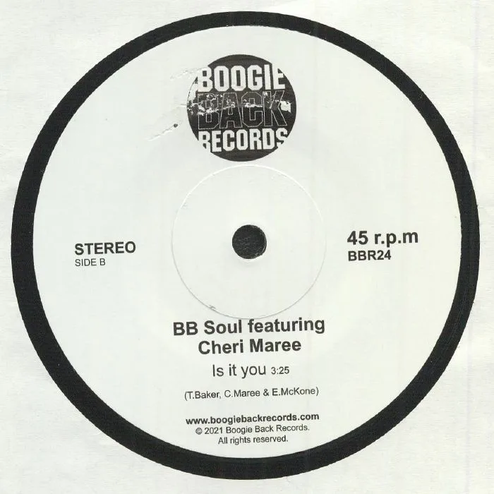 Back cover — BB SOUL feat CHERI MAREE — Time Waits