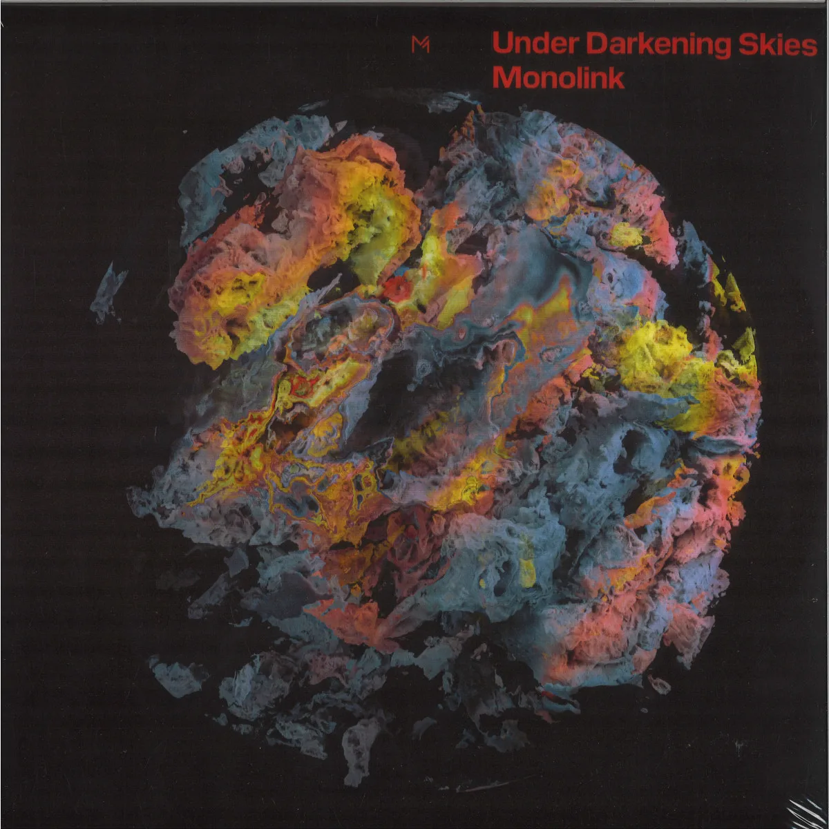 Лицевая сторона обложки — MONOLINK — UNDER DARKENING SKIES LP 2x12"
