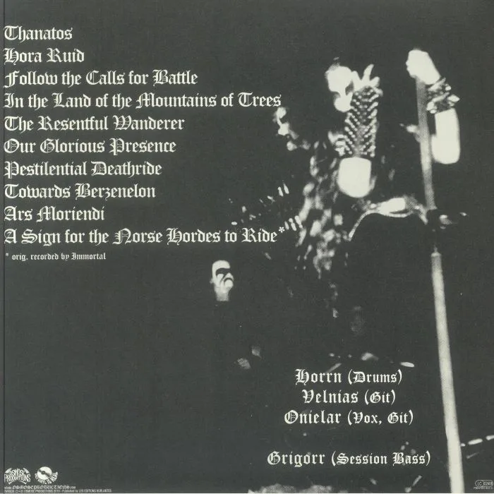 Back cover — DARKENED NOCTURN SLAUGHTERCULT — Follow The Calls For Battle