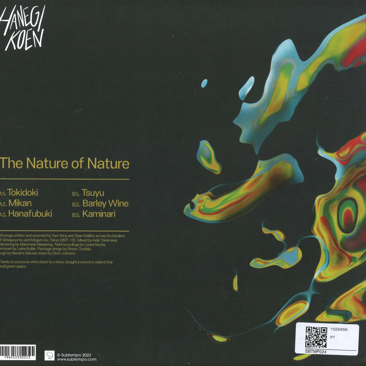 Обратная сторона обложки — Hanegi Koen — The Nature Of Nature