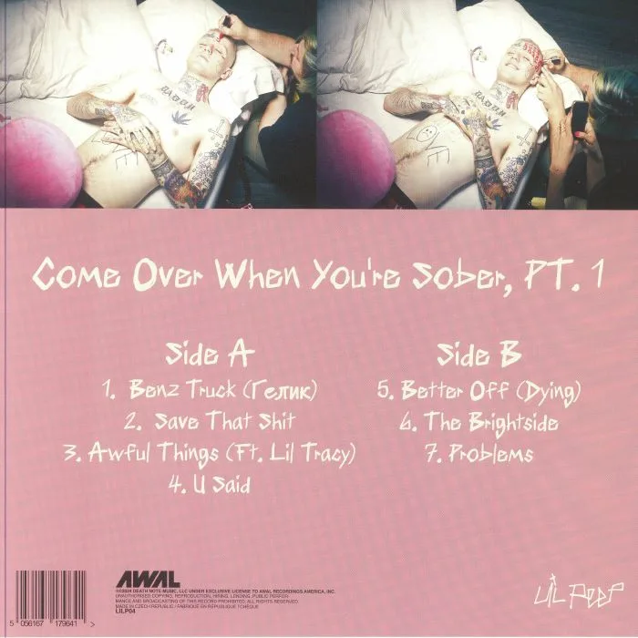 Back cover — LIL PEEP — Come Over When You're Sober Part 1