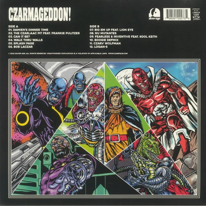 Обратная сторона обложки — CZARFACE — Czarmageddon! (Record Store Day RSD 2022)