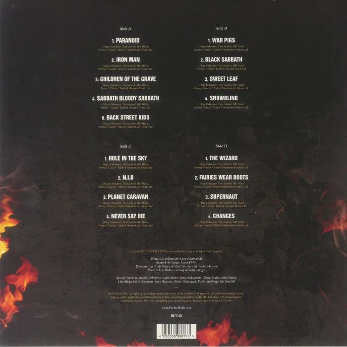 Back cover — BLACK SABBATH — The Ultimate Collection