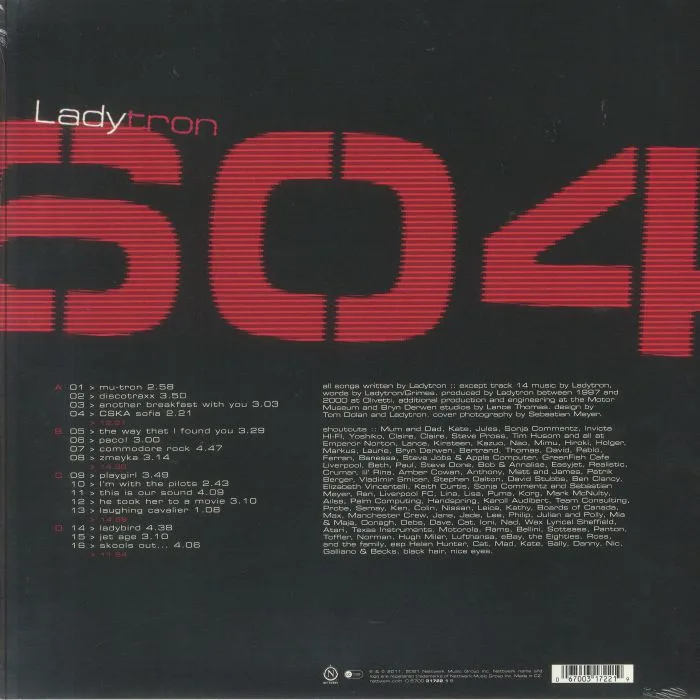 Обратная сторона обложки — LADYTRON — 604 (reissue)