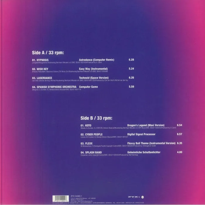 Back cover — VARIOUS — ZYX Italo Disco Spacesynth Part 4