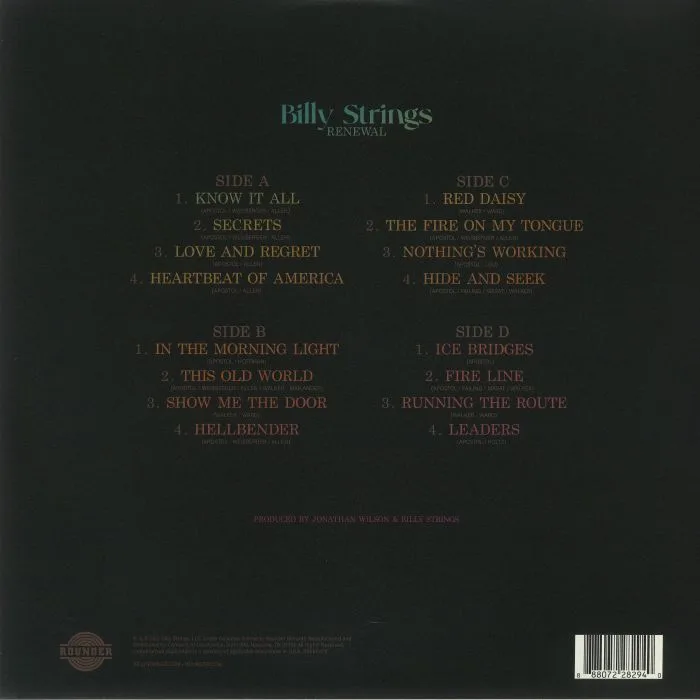 Back cover — BILLY STRINGS — Renewal