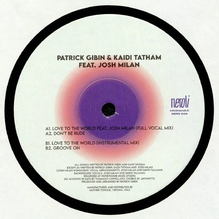 Front cover — Patrick GIBIN / KAIDI TATHAM — Love To The World