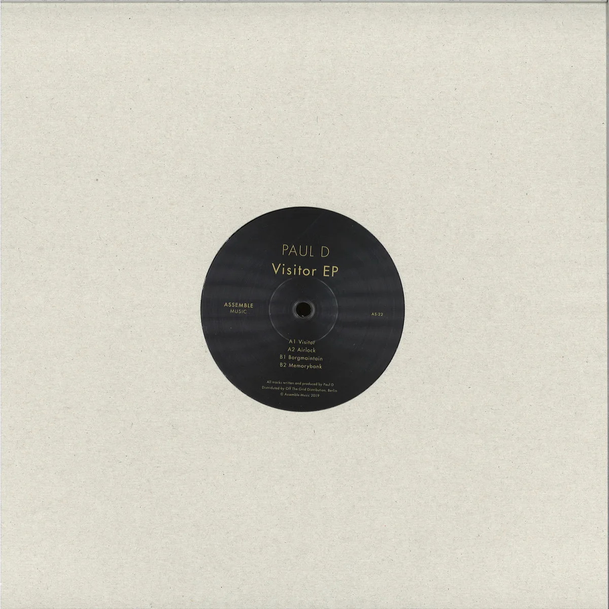 Back cover — Paul D — Visitor Ep