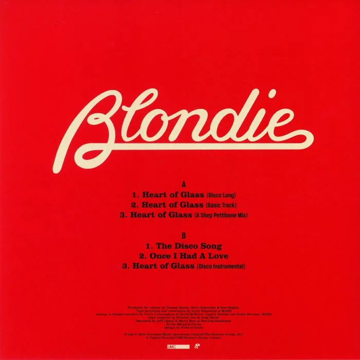 Обратная сторона обложки — BLONDIE — Heart Of Glass