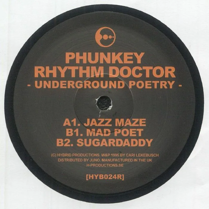 Front cover — PHUNKEY RHYTHM DOCTOR aka CARI LEKEBUSCH — Underground Poetry (reissue)