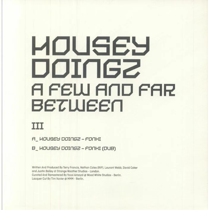 Back cover — HOUSEY DOINGZ — A Few & Far Between III