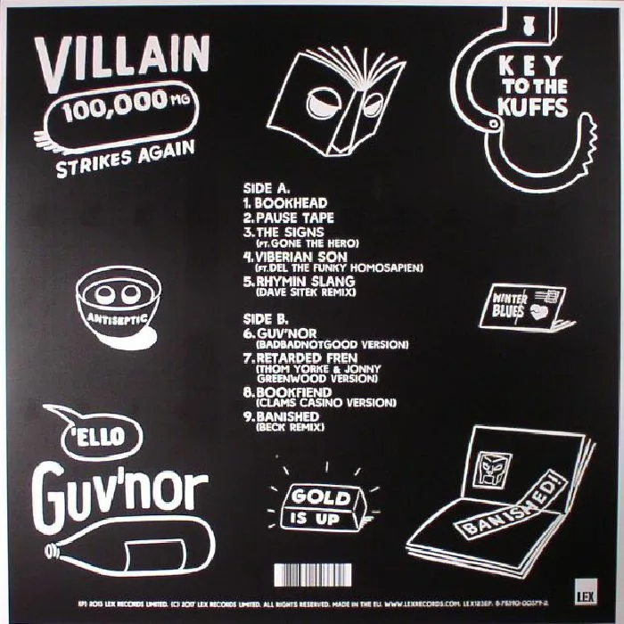Обратная сторона обложки — JJ DOOM — Bookhead EP