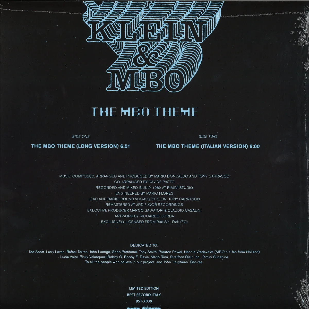 Обратная сторона обложки — Klein&Mbo — The Mbo Theme